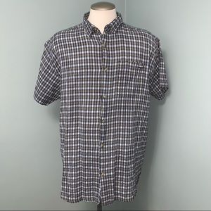 KODIAK men’s size XXL short sleeve plaid button down shirt casual